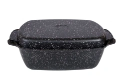 Cast Aluminum Goose Roaster 5.5L with Non-Stick Coating by Kukmara, Marble Line