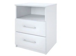 Nightstand with Two Drawers and Open Shelf
