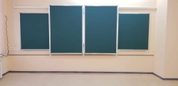Rail System for Moving School Boards with Built-in Poster Holder PolyGlide Slide MONO-X (Any Digit)