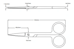 Surgical Scissors for Cutting Tissues - 10.0020.14