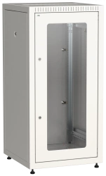 LINEA E 18U Floor Rack Cabinet with Glass and Metal Doors, 600x600mm, Model LE35-18U66-GM