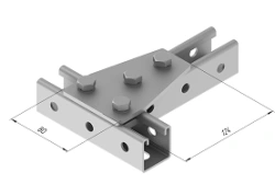 Stainless Steel Plate with 4 Holes SMA 608, 80x124mm, 5.0mm Thick