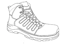 Leather Safety Boots with Steel Toe Cap for Industrial Use B-011/6