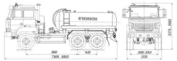 Oil and Gas Condensate Collection Tank AKN/AKNS 4680L8-01 on URAL Chassis 4320-4551-79, 4320-4551-81, 4320-4551-83