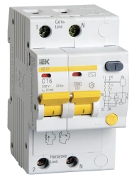 Differential Automatic Circuit Breaker AD12 2P 16A 10mA IEK