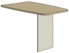 Briefing Table Extension for Executive Desk - Gamma Furniture Set