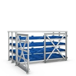 Horizontal Sheet Metal Storage Rack with Doors Series 1618