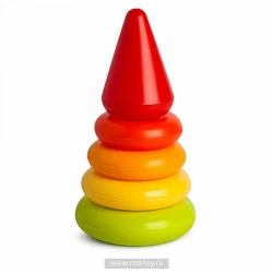 Classic Ring Stacking Toy with 4 Rings - Krokha Model