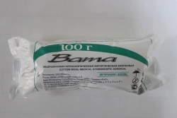 Non-Sterile Hygroscopic Surgical Cotton Wool Roll 100g GOST 5556-81