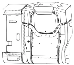 Left Backrest Padding for Second Row Car Seat 7005320AST01A
