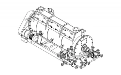 Rotary Drying Unit RDS with Heat Exchange Area of 20 m²