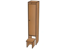 Sectional Wardrobe with Bench for Clothing Storage - SHD04