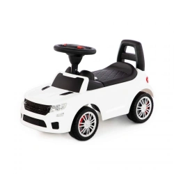 SuperCar" No. 6 White Ride-On Car with Sound Signal