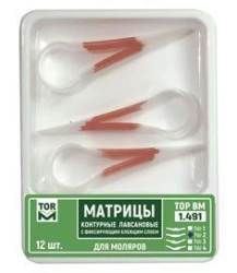 Contour Matrix with Adhesive Layer for Molar Modeling No. 1.491 (3/4)