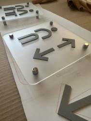 Acrylic Glass Sign with Customizable Information