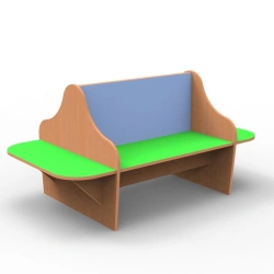 Wooden Double-Sided Bench for Changing Rooms