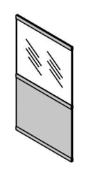 Office Wooden Partition with Rigid Panels - Deli Furniture Set