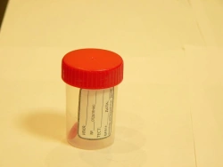 Disposable Sterile Polymer Container for Biological Samples 60ml with Label and Spoon - KOP