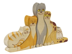 Colorful Cats Wooden Puzzle (Family) 07009