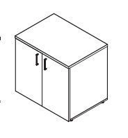 Wooden Service Cabinet - "Line" Furniture Set