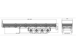 Container Transport Semi-Trailer Type 8785H3 with MD.C2K1850T9KV120x13 Axle (Dual Axle) or MD.C1K2050T9KV120x13 Axle (Single Axle)