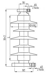 Insulator Rod Support with Silicone Composite Protective Shell OSK 4-10-A-4
