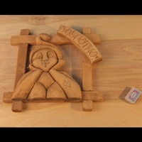 Wooden Panel "Grid" Decorative Wall Art