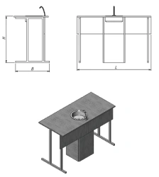 Chemistry Classroom Desk PU.NR.02.H